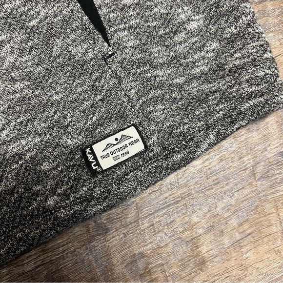 Kavu Vest Womens Large Gray Black Downtime Sleeveless Full Zip Sweatshirt Hooded - Picture 4 of 7